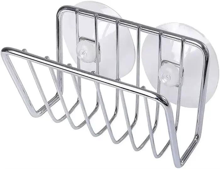 Porte-éponge pour évier de cuisine, caddie à éponge à ventouse en acier inoxydable, fournitures de c