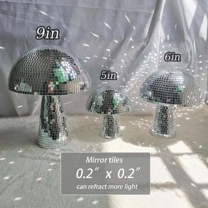 Boule Disco champignon pour décorations pour la maison décor de fête miroir boule Disco forme champi