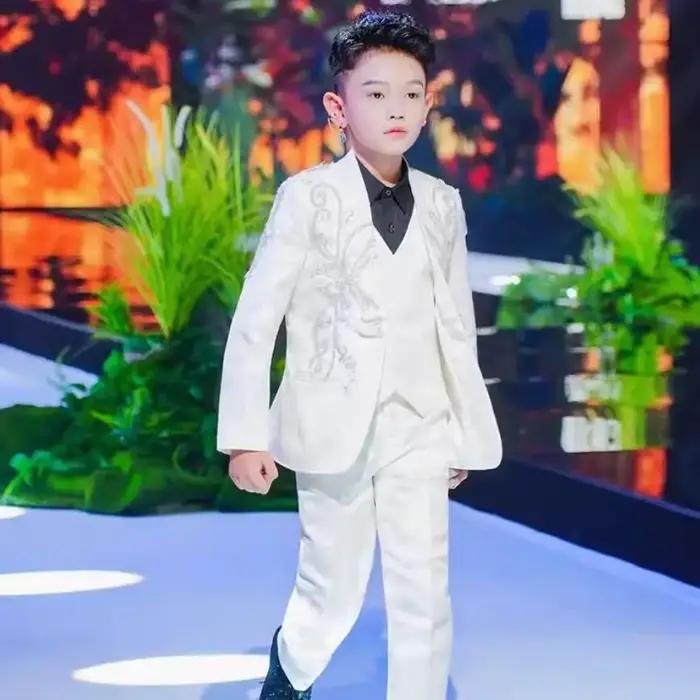 Costume de spectacle pour enfants, nouvelle collection, Design de perles à paillettes, robe de soiré