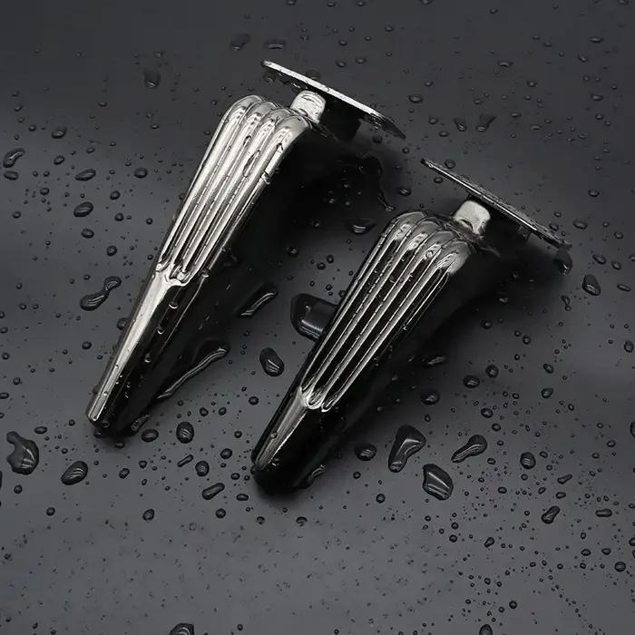 Pieds de Meubles en Métal de 15/18cm, Support Noir et Or de Remplacement pour Canapé, Commode, Table