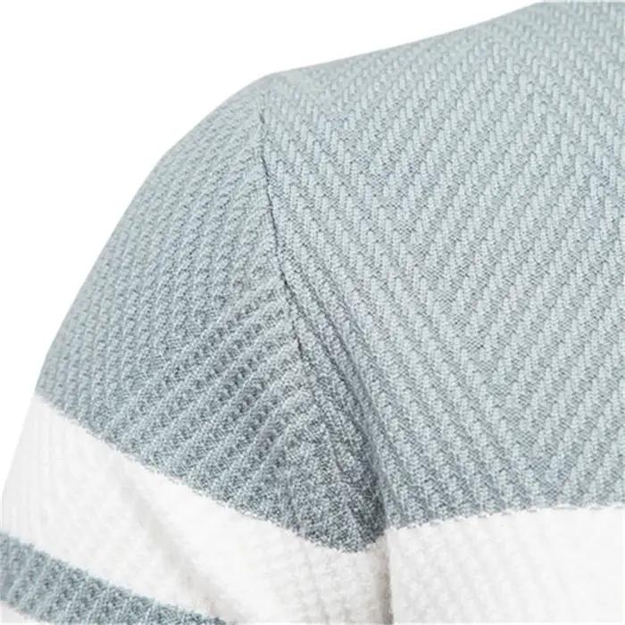 Nouveau automne pull hommes pull col rond Patchwork à manches longues chaud mince chandails hommes d