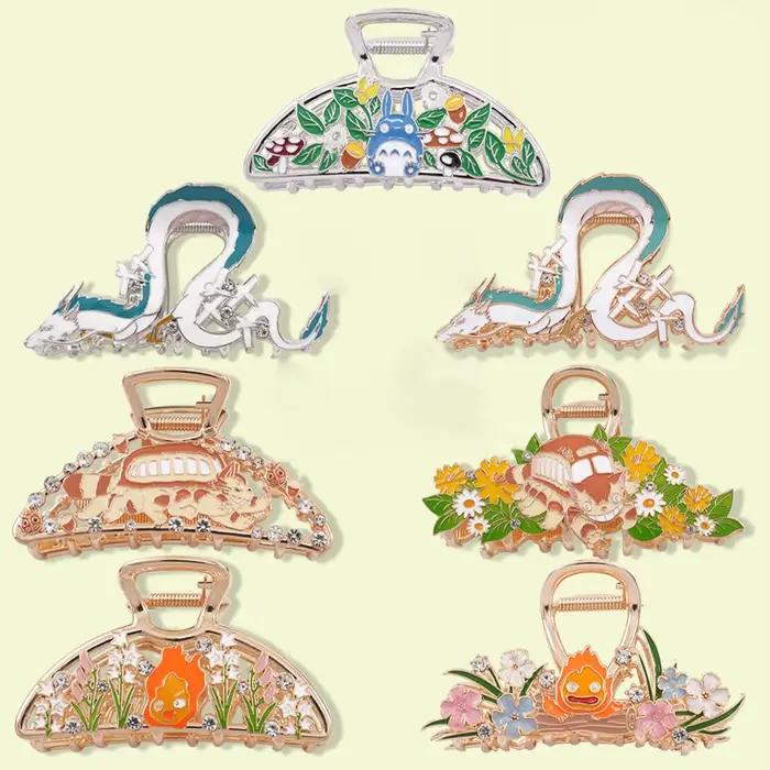 7 Style de mode mignon dessin animé flamme griffe de cheveux bateau Dragon grandes griffes de cheveu