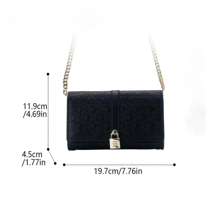 CH exquis à la mode lettre imprimée chaîne serrure conception classique femmes sac à main de haute qualité PU matériel n