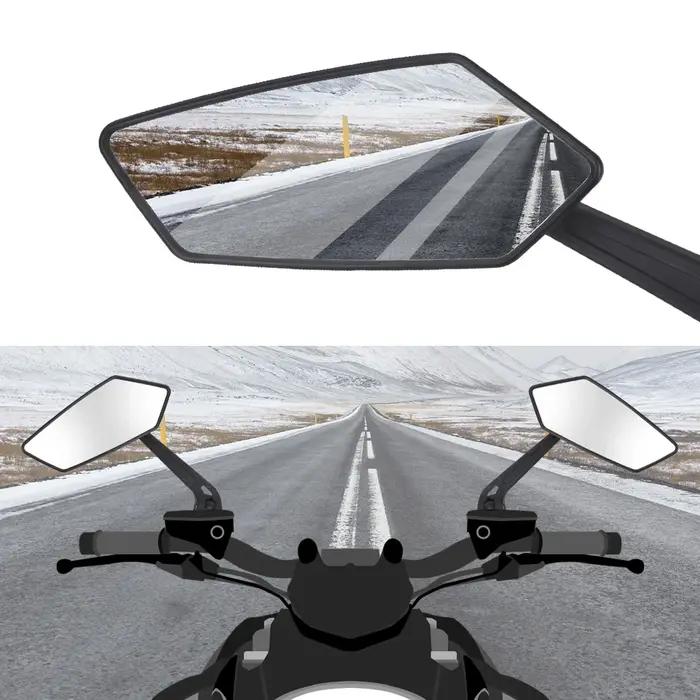 Rétroviseur de guidon de moto, rétroviseur d'extrémité de barre de moto pour café Racer Scooter, mir