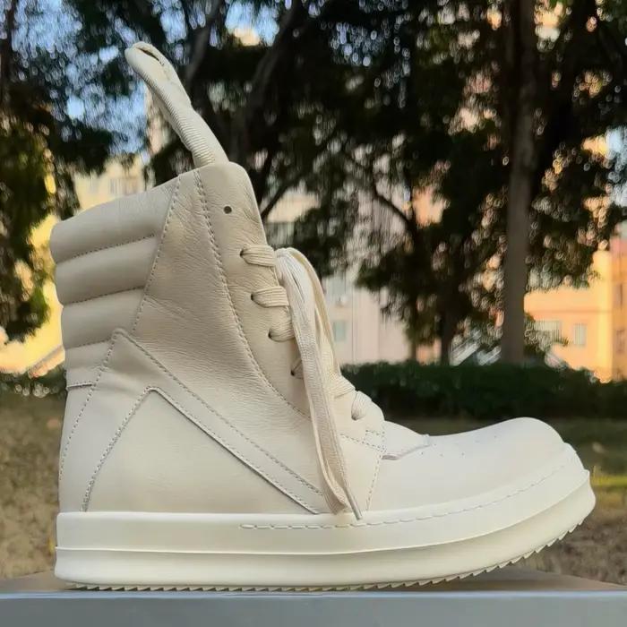 R-o baskets classiques en cuir noir chaussure haute botte noire en peau de vache hommes Sneaker fermeture éclair femmes
