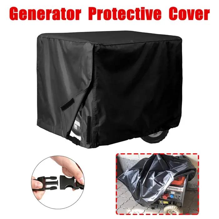 Housse de générateur noire de 3 tailles, housse de Protection coupe-vent, abri auvent, tissu Oxford