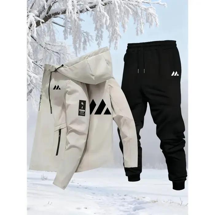 Ensemble sportif très vendu : veste à capuche et pantalon à chevilles élastiquées, ensemble décontra