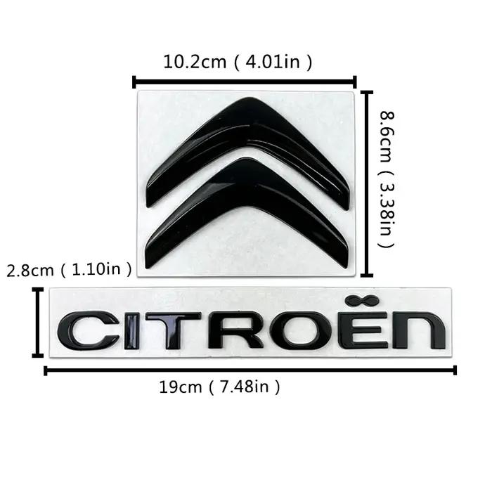 Badge d'emblème avant et arriere de voiture en metal pour Citroen C4 C3 C5 C1 DS3 DS5 DS4 Jumper Xsara C-Elysee Picasso Sega C4 refit sticke occasion speciale