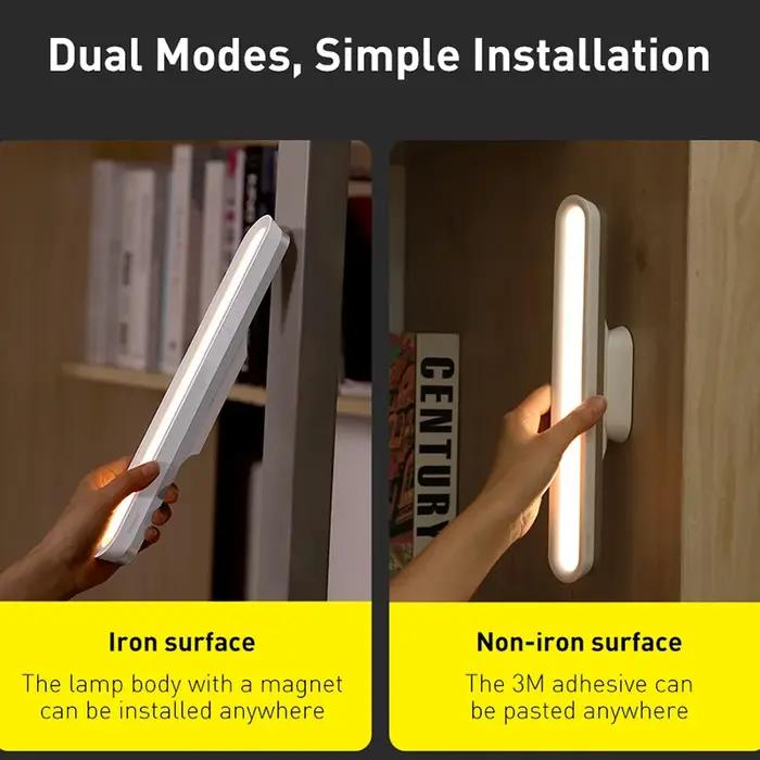 Baseus lampe de bureau magnétique suspendue lampe de Table LED rechargeable gradation continue armoi
