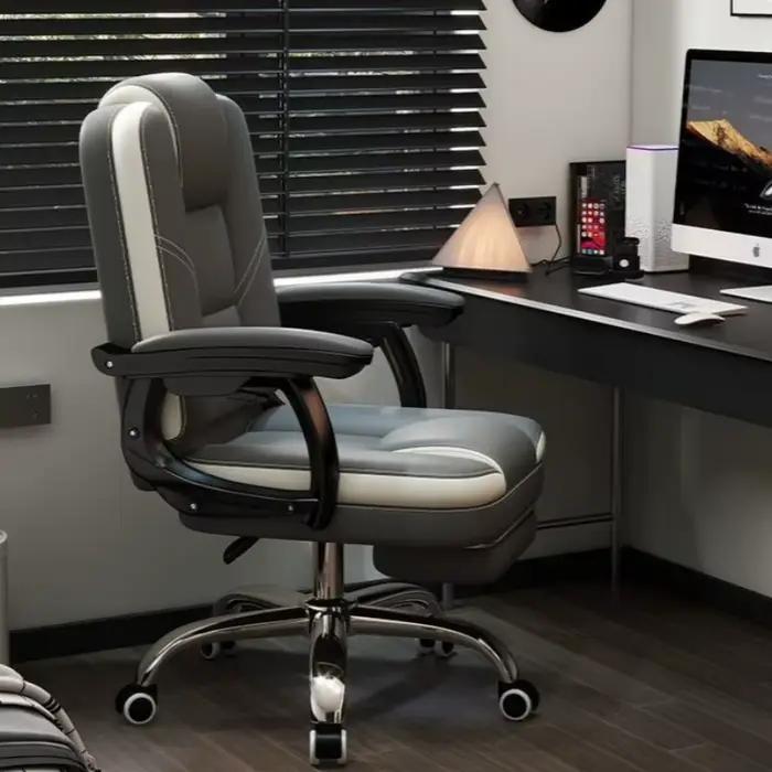 Chaise de Bureau Luxe Ergonomique Salon Moderne avec Support Dos Accoudoirs Ajustables Pour Femme Occasions Spéciales