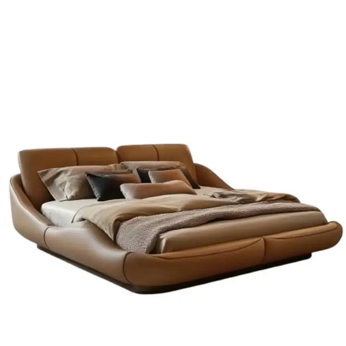 Tête de lit king size élégante design européen de luxe pour chambre à coucher moderne et confortable décoration intérieure sophistiquée