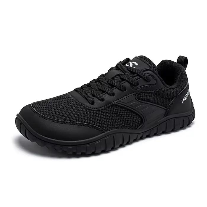 HOBIBEAR chaussures minimalistes à bout large hommes femmes baskets de course en cuir artificiel à l