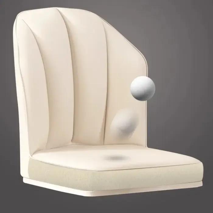 Chaise de salle à manger nordique crème – Chaise longue design minimaliste, meubles de salon et de s