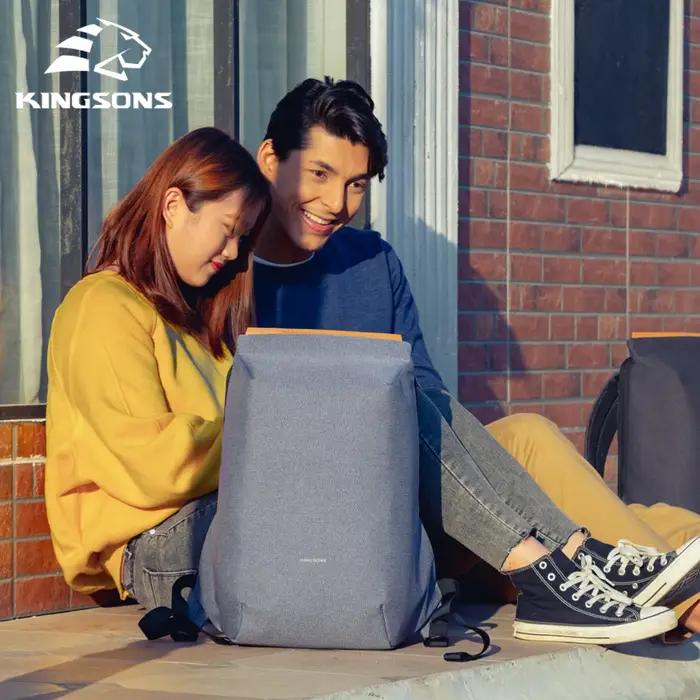 Kingsons 2025 nouveau USB charge sac à dos pour ordinateur portable 15.6 pouces sac d'ordinateur por