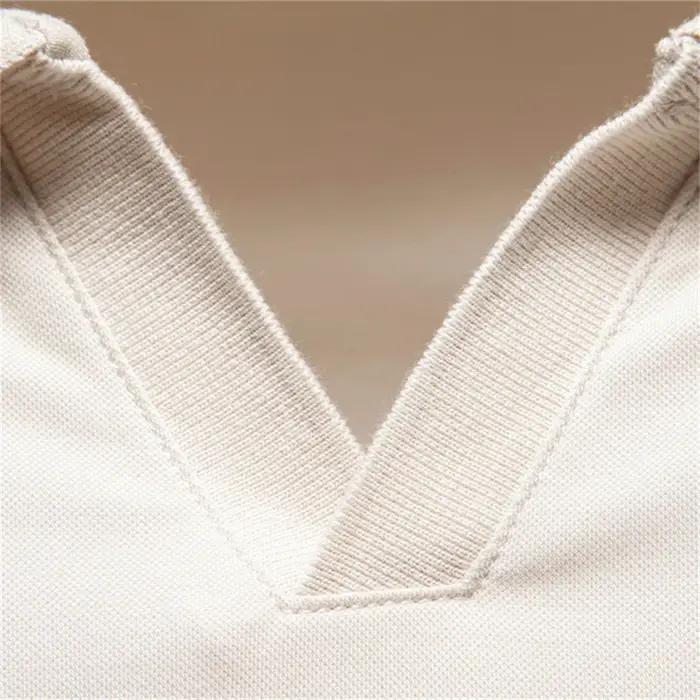 AIOPESON Polo Homme Respirant en Soie, Couleur Unie, Doux et Agréable pour la Peau, Style Décontract