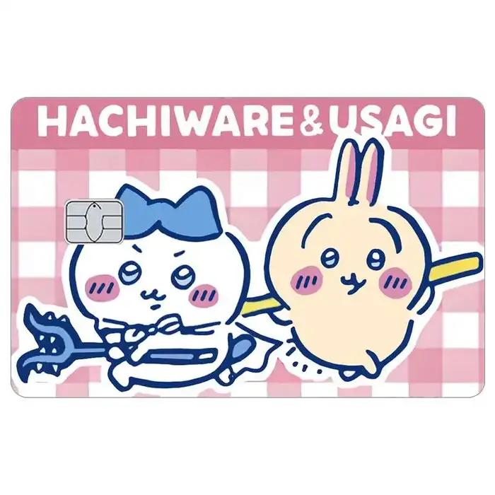 Autocollants pour cartes de crédit Cartoon Kawaii Chiikawas, autocollants mignons mats pour VISA, JC