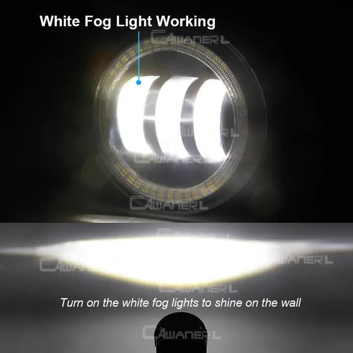 2X30W H11 Angel Eye LED antibrouillard pour Mitsubishi Outlander 2006-2019 voiture brouillard feux d