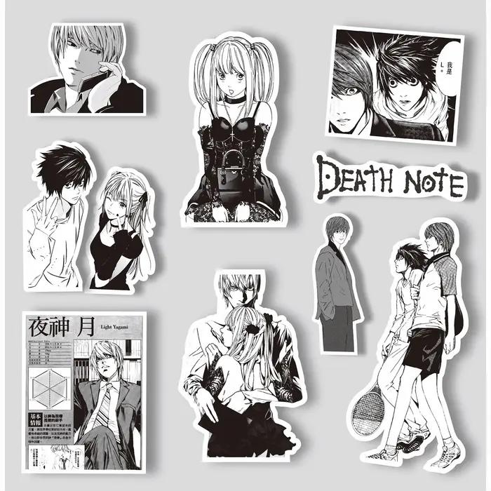 65 pièces Anime Death Note autocollants noir blanc décalcomanies Scrapbook bagages ordinateur portab