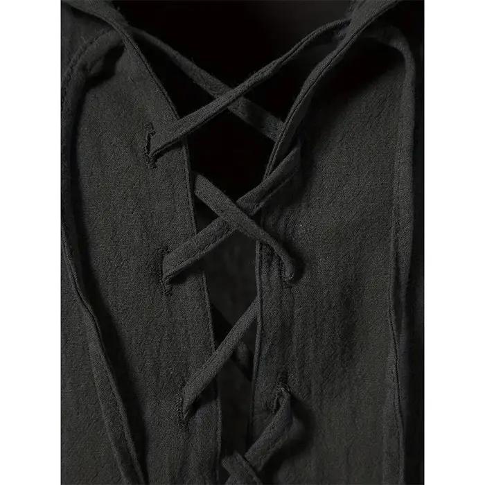 Chemise rétro à manches courtes pour hommes, en coton et lin, légère, respirante, couleur unie, haut