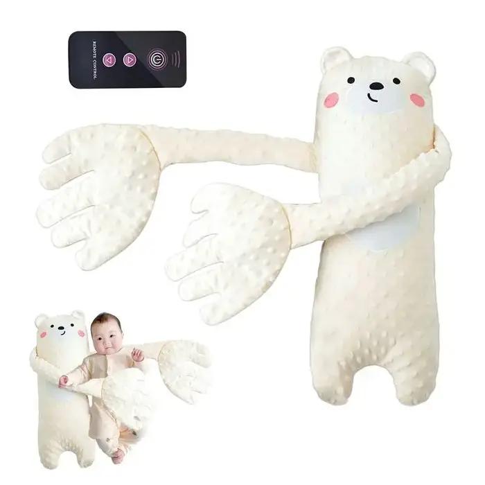 Jouet électrique de sommeil pour bébé, télécommande, poupées apaisantes en peluche en forme d'ours d