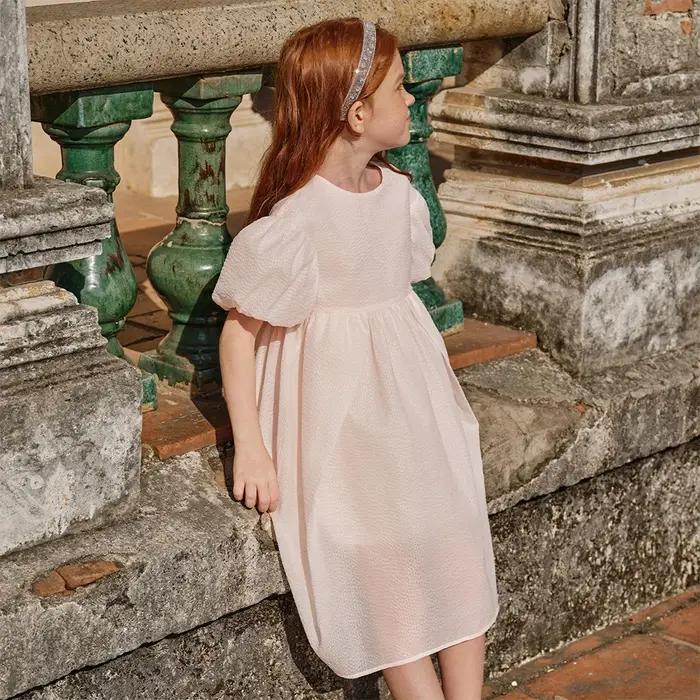 Robes d'été pour filles Dave Bella, robes de princesse pour enfants, robes de fête à manches bouffan