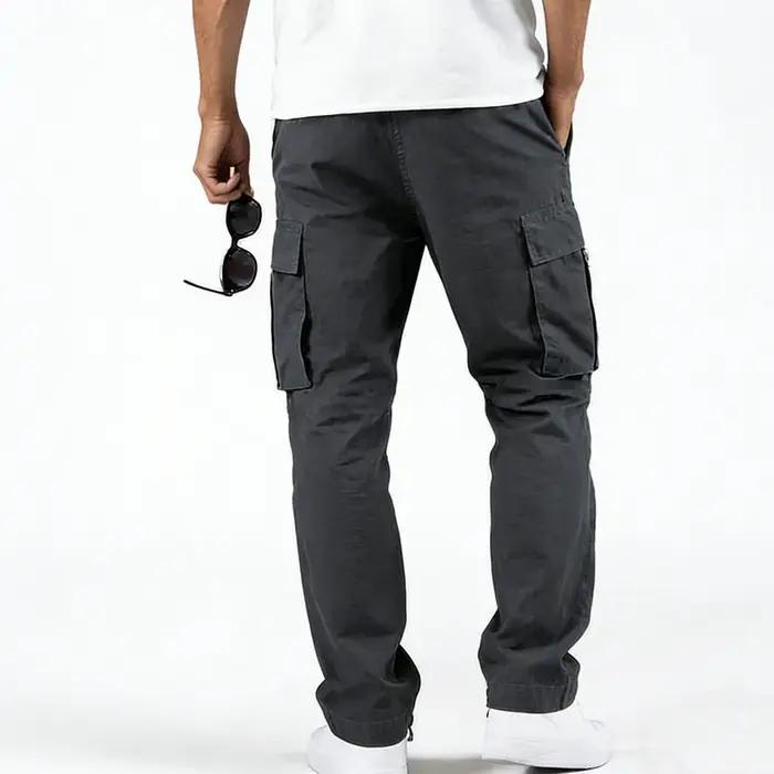 Pantalon cargo en polyester tissé pour homme