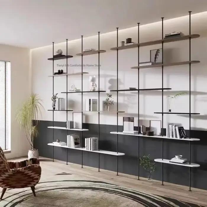 Bibliothèque au design minimaliste pour gagner de l'espace, bibliothèque de rangement moderne, salon