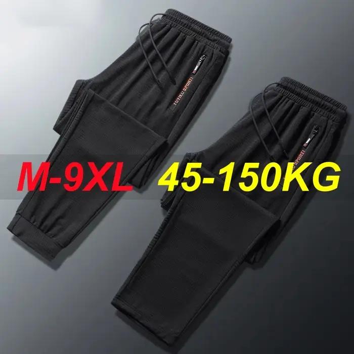Pantalon de survêtement respirant pour hommes, grande taille 9xl 8xl 7xl, Cool, séchage rapide, en s