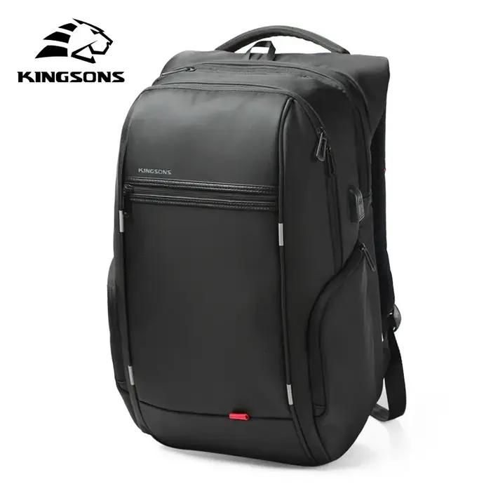 Kingsons-Sac à dos étanche pour homme et femme, avec chargeur USB, pour l'école, antivol, pour ordin