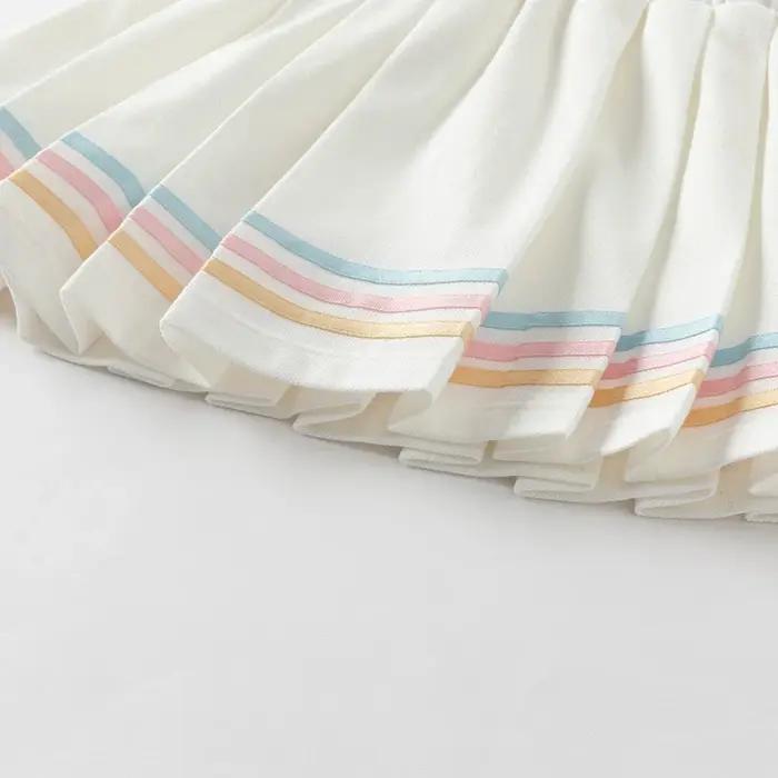 Dave Bella – demi-jupe pour enfants, ensemble deux pièces, jupe plissée d'été, décontractée, douce e