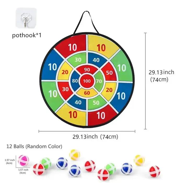 Grand jeu de fléchettes pour enfants avec balle collante de 74CM, jeu interactif familial, arithméti