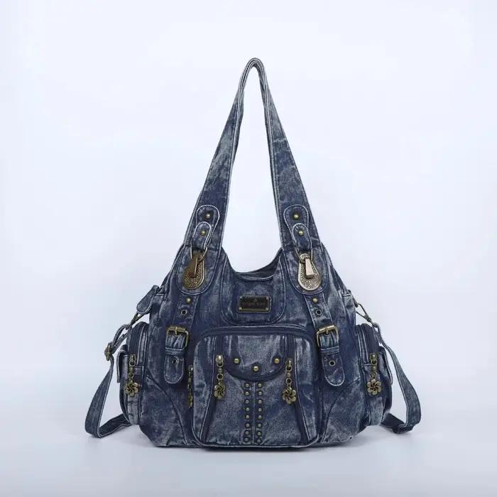 Sacs à main vintage pour femmes, sacs à bandoulière en cuir PU tendance, sacs à main de grande capac