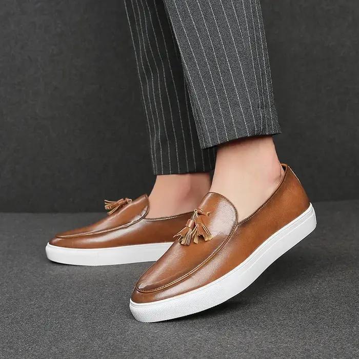Italie hommes chaussures décontractées été mocassins en cuir chaussures de bureau pour hommes mocass