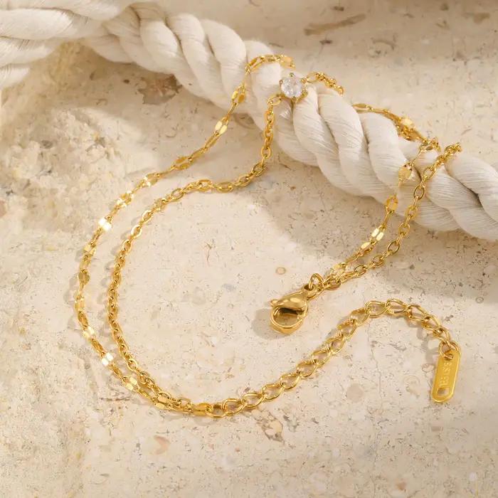 Bracelet de cheville superposé imperméable pour femmes