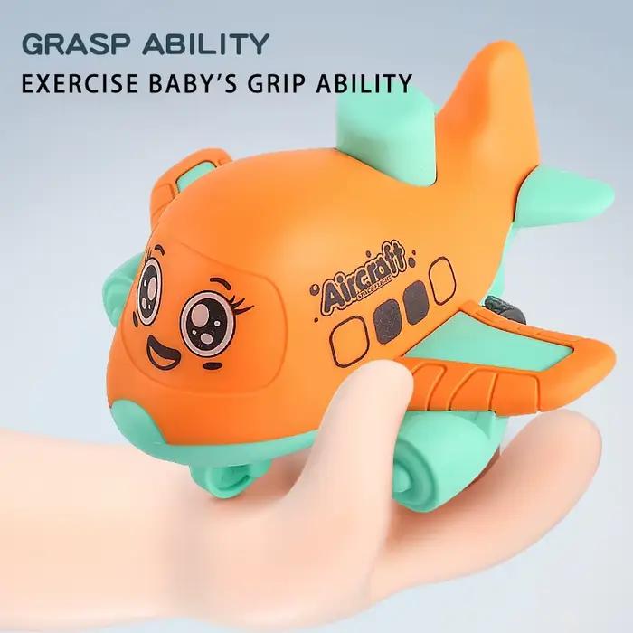 Jouets d'avion Press and Go pour tout-petits de 1 à 3 ans, voitures de course d'animaux pour bébés,