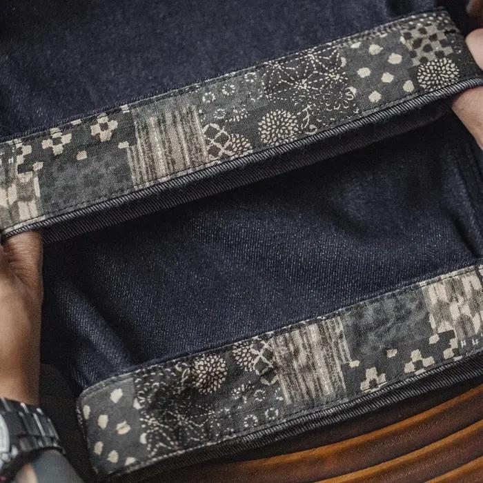 Maden – jean vintage en denim délavé pour hommes, pantalon bleu à jambes larges, coupe ample, pantal