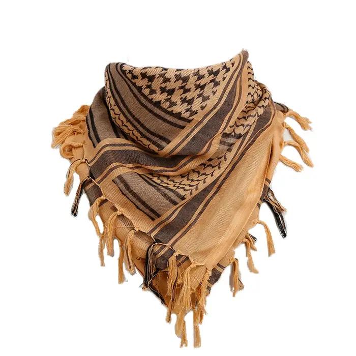 Écharpe tactique Shemagh Keffiyeh coton polyvalente pour camping randonnée protection solaire et style unique hommes femmes
