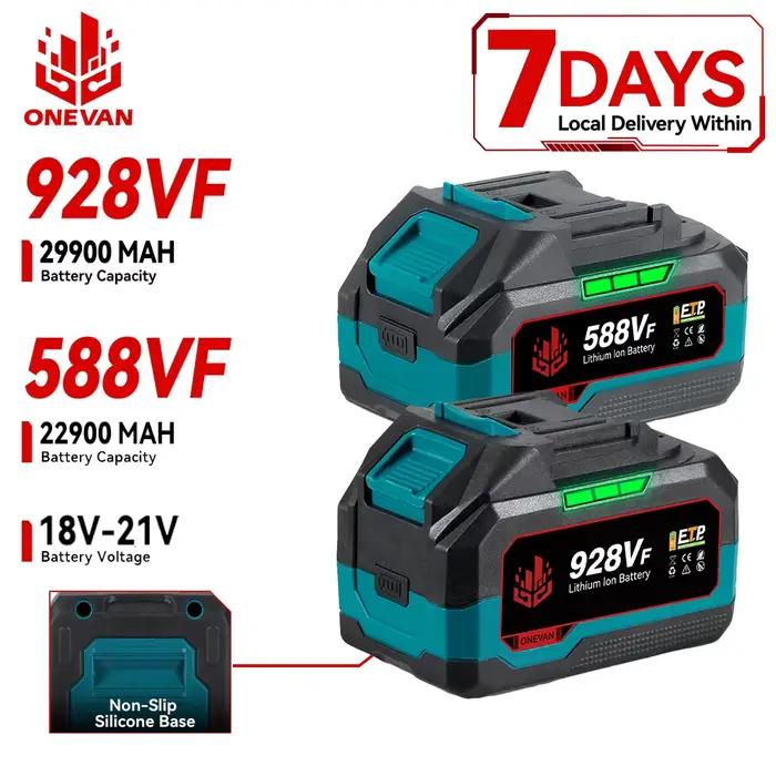 ONEVAN 22900mAh 29900mAh batterie Lithium-Ion ajustement clé de ventilateur batterie Rechargeable po