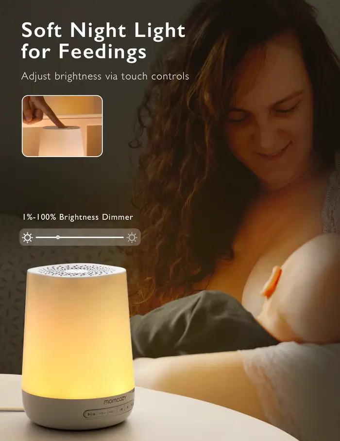 Momcozy Baby Machine sonore à bruit blanc pour bébé endormi, veilleuse, 34 sons apaisants, minuterie