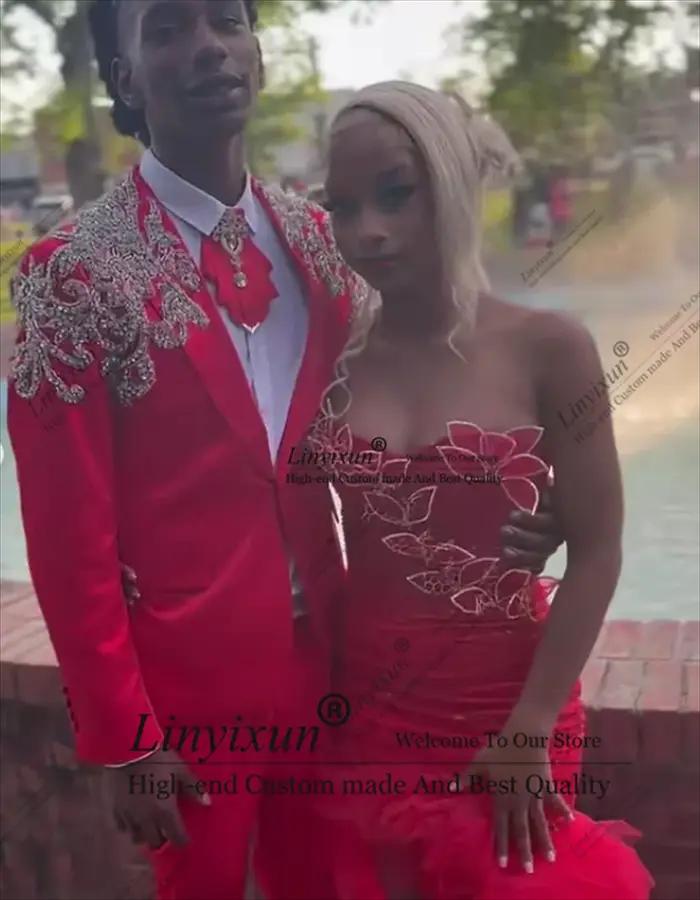 Costumes de luxe pour hommes, Design diamant, coupe cintrée, smoking de mariage, ensemble 2 pièces b