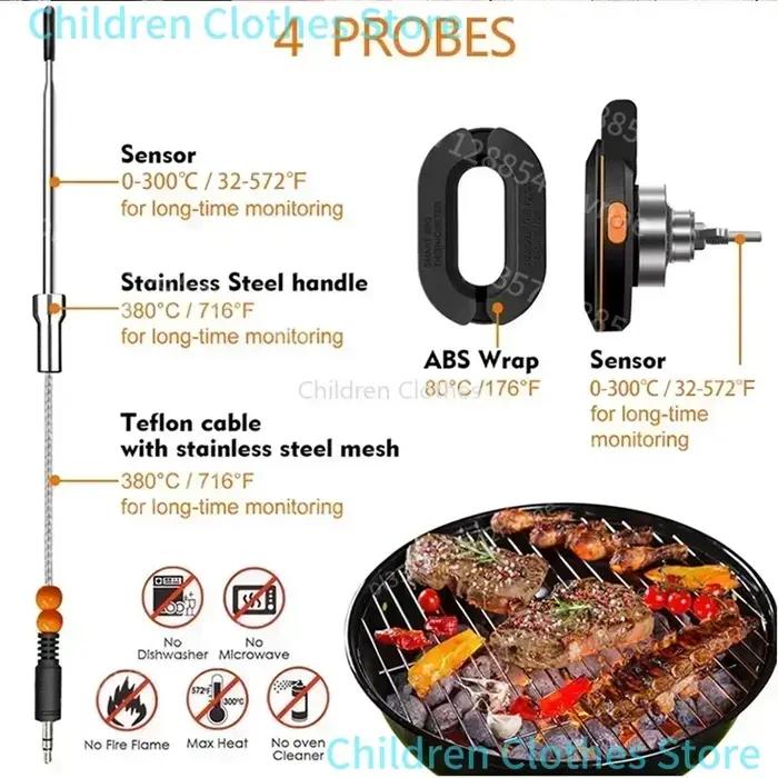 2025 mise à niveau extérieure numérique sans fil Bluetooth dôme cuisson des aliments thermomètre à v