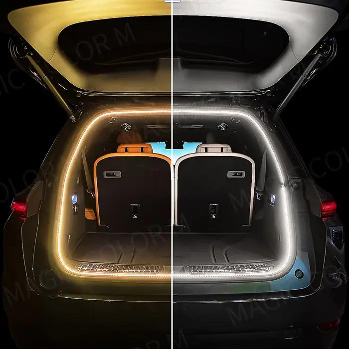 Lumière de coffre de voiture de 5M, lampe d'ambiance décorative, bande Flexible universelle Ultra lu