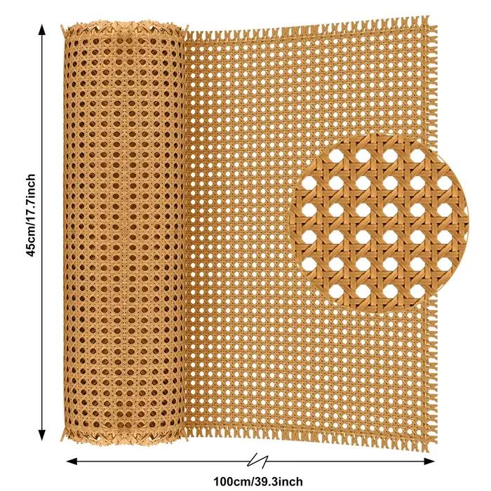 Rouleau de rotin indonésien en plastique, 40-55cm de largeur, décoration murale, réparation de meubl