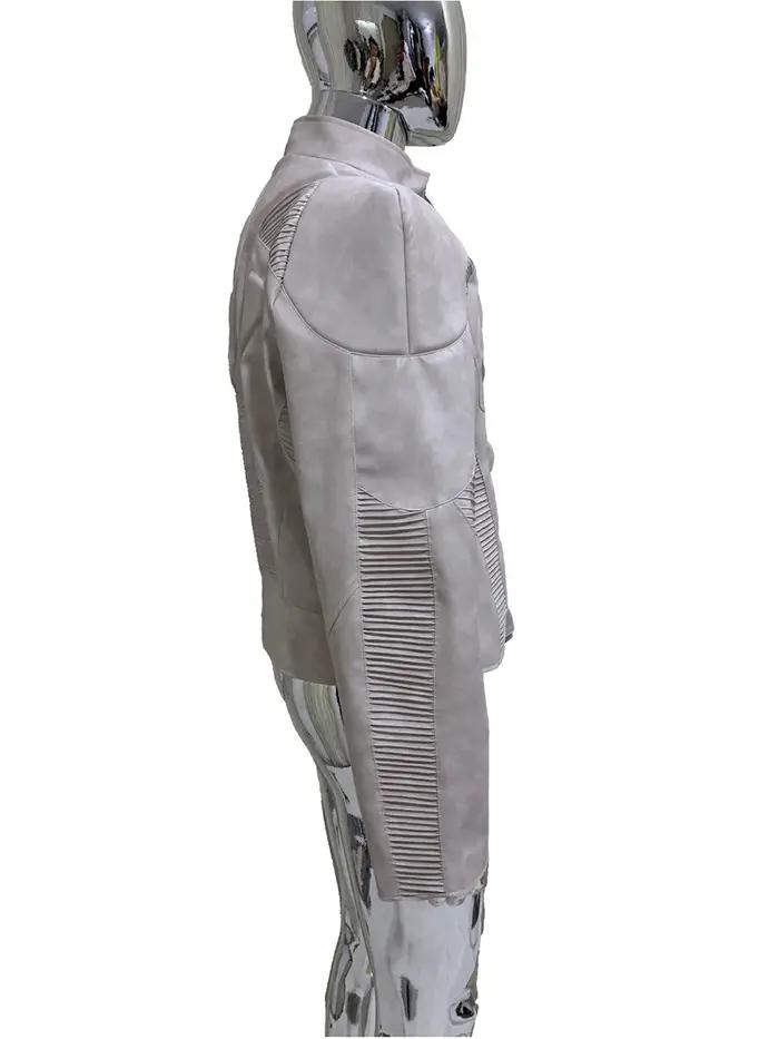 Veste en cuir Pu pour hommes, Cool, en détresse, exosquelette, épaulettes, luxe de styliste, vêtemen