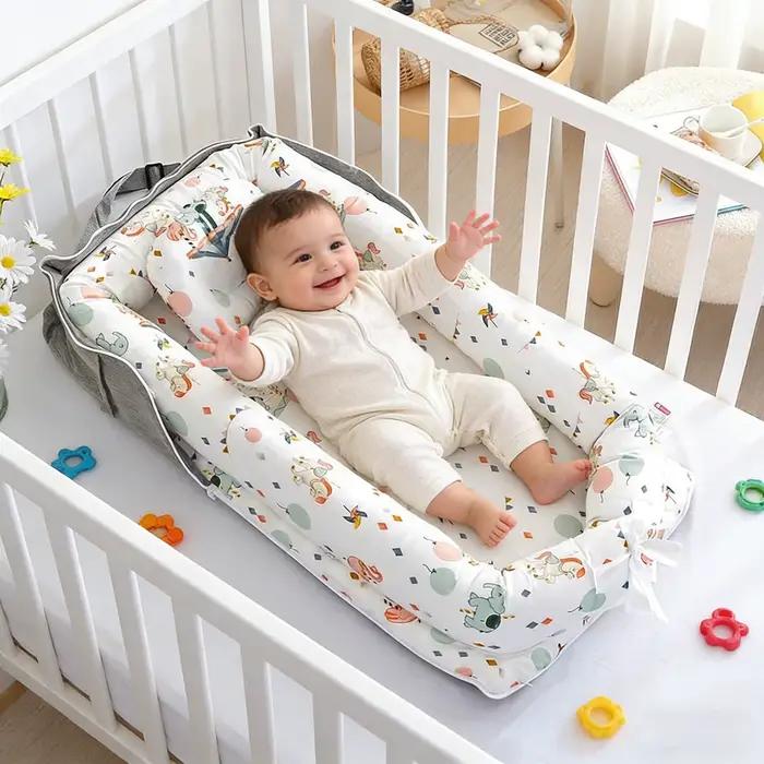 Berceau en coton pour nourrissons lit parc matelas nid de bébé sécurité cocon de confort 0 à 24 mois garçons filles