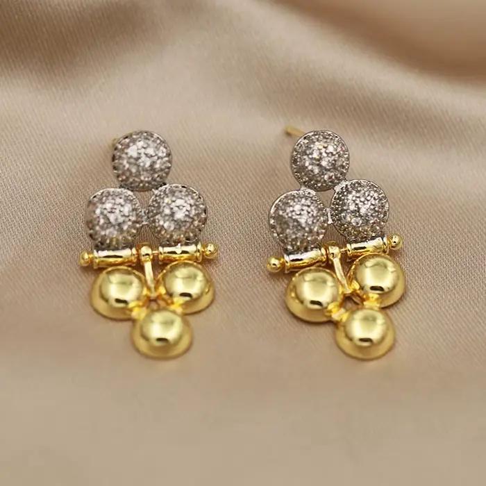 Boucles d'oreilles en perles de cristal pour femmes, nouveau Design de vue, marque de mode, bijoux e