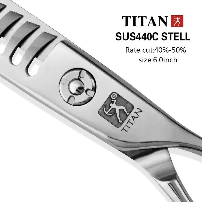 Titan ciseaux à cheveux professionnels coupe salon ciseaux barbier ciseaux amincissants ciseaux de c