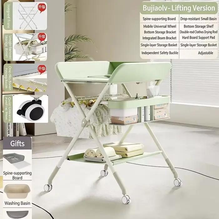 Table à langer pour bébé, station de soins pour nouveau-né, table à langer pliable, table de massage