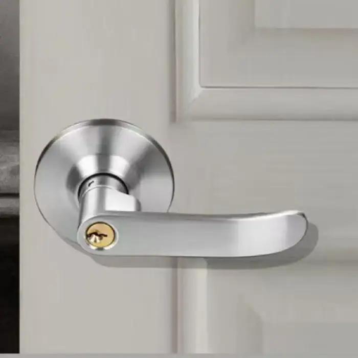 Poignée de porte ronde avec serrure de sécurité pour portes coulissantes d'entrée idéale pour chambre salon et usage domestique sécurité élégance intérieur