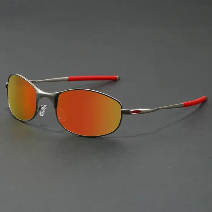 Lunettes de soleil polarisées pour hommes, Protection UV400, monture métallique Ultra légère, pour l